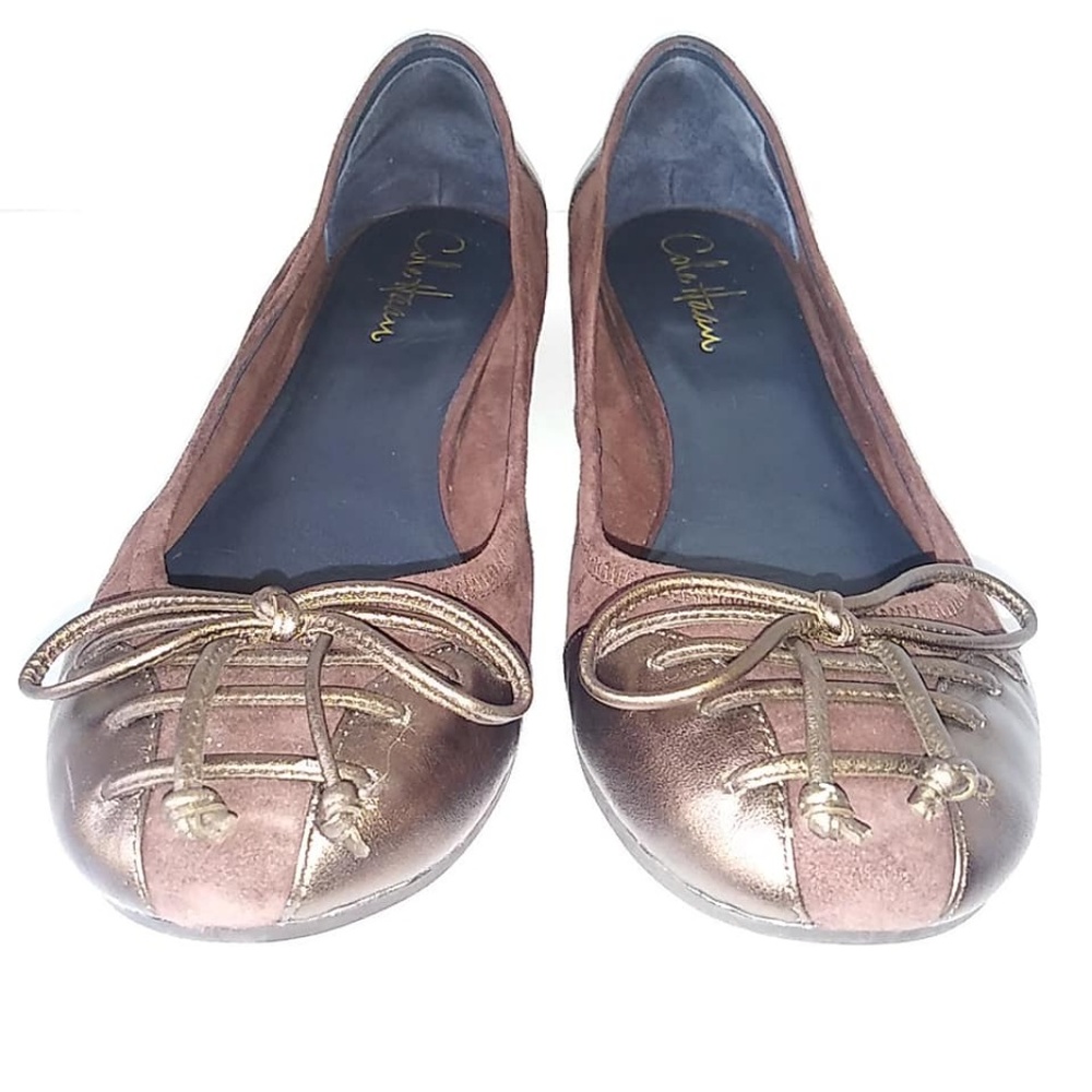 Cole Haan Air Bronze Ballet Leather Ballet Flats - Picture 5 of 6
